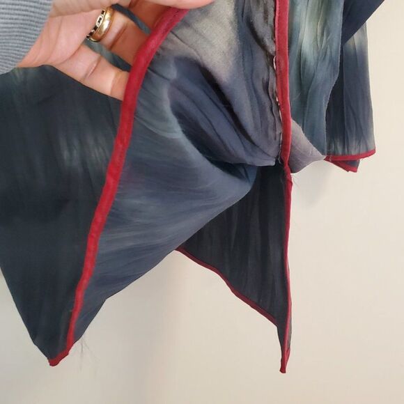 Handmade Native American Art tunic Top Hand Painted Beads Real Hair Fits XL-1X - Picture 7 of 11